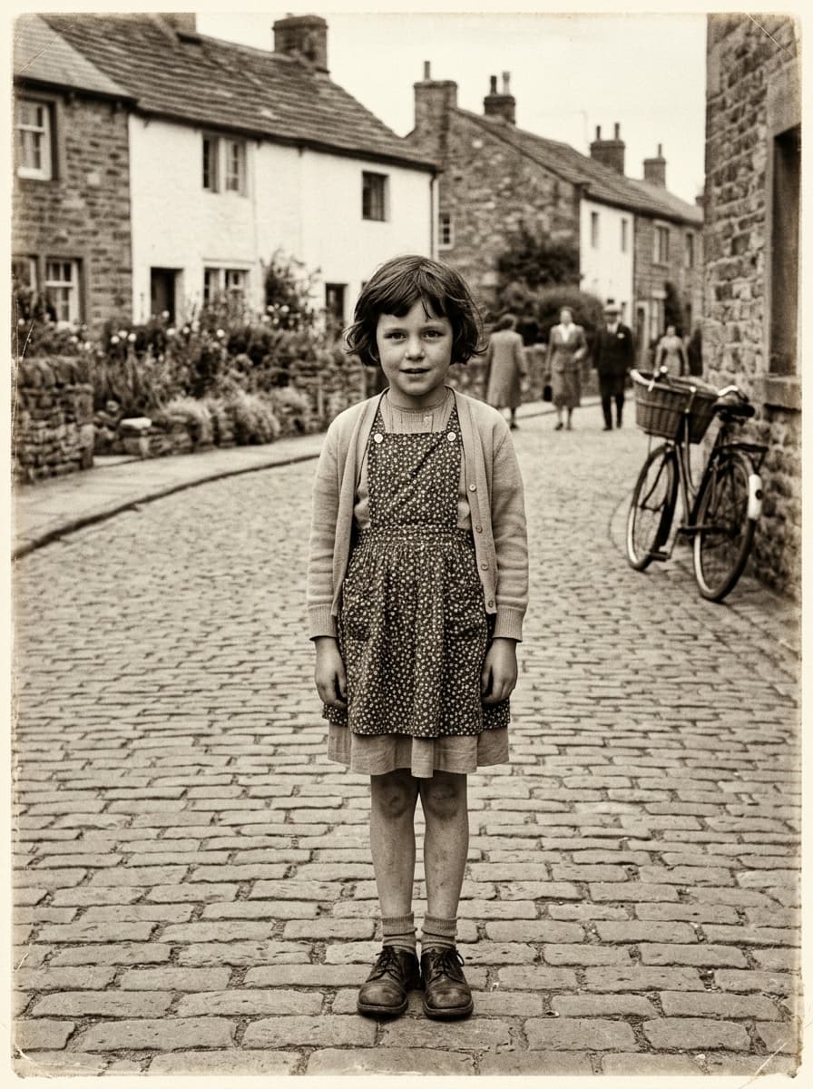 Peggy in her childhood years, West Yorkshire